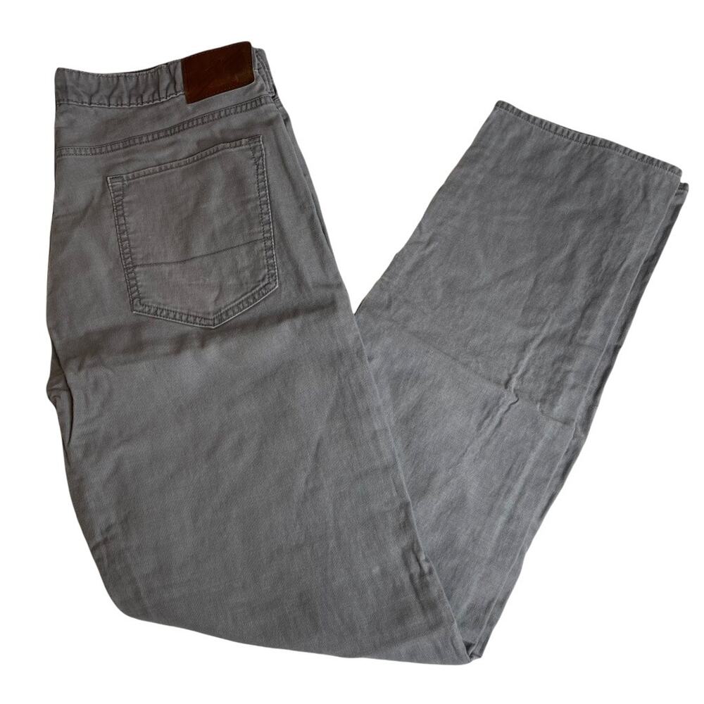 Dockers Mens Gray Flat Front Chinos Casual Pants Sz 36 x 34